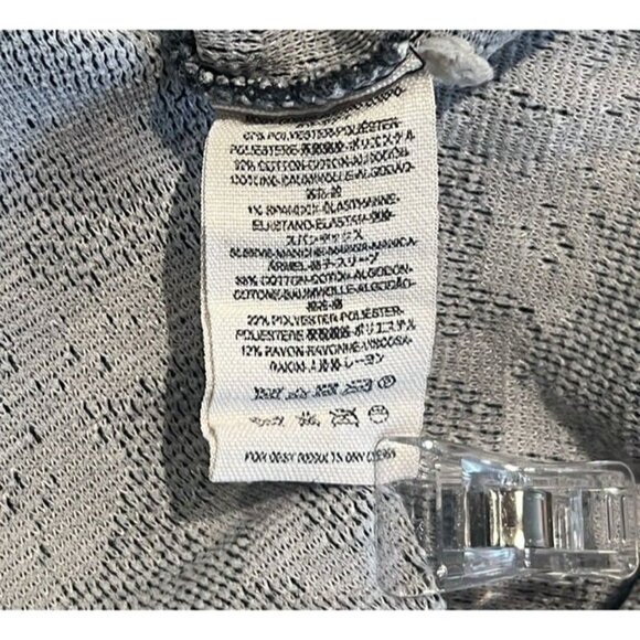 Free People Wom Med Gray Floral Mixed Media Raglan LongSleeve Shirt Grunge Retro - Picture 6 of 6